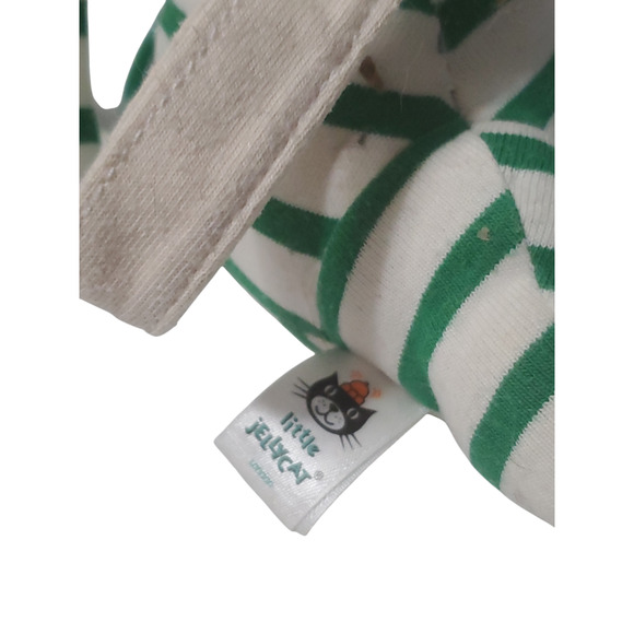 Little JellyCat Alligator Green White Stripes Crocodile 11" Baby Plush - Picture 6 of 12